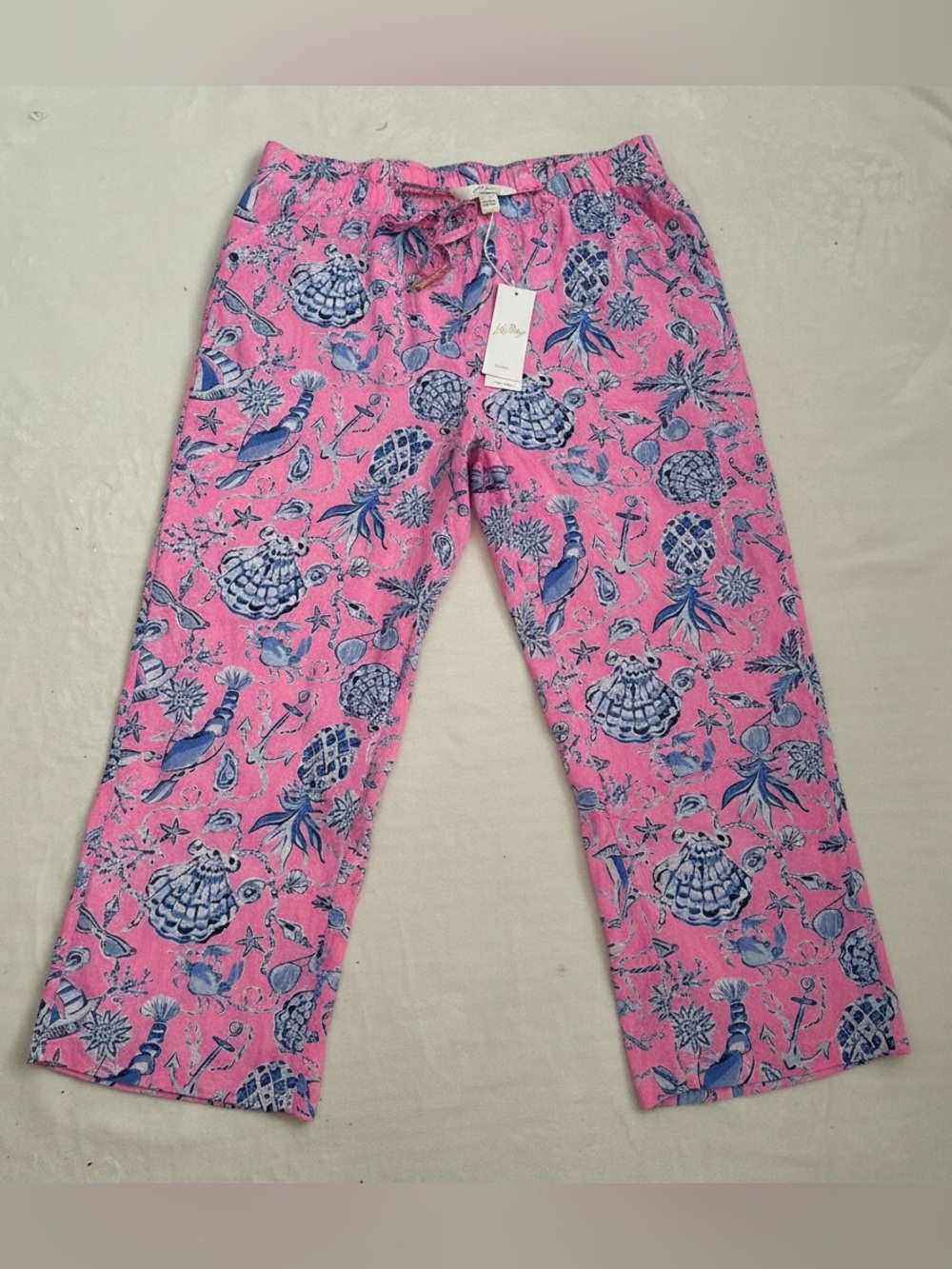Lily Pulitzer Lagon Linen crop pants